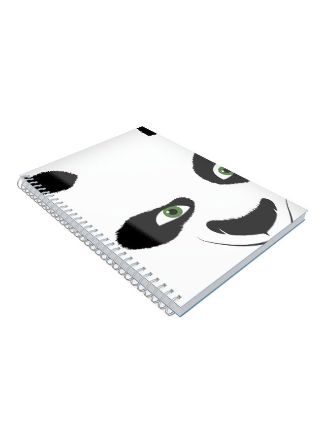 Spiral Bound Printed A4 Notebook White/Black
