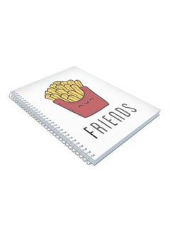Spiral Bound Printed A4 Notebook White/Red/Yellow