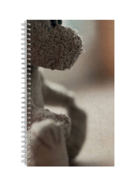 A4 Printed Spiral Bound Notebook Beige/Brown
