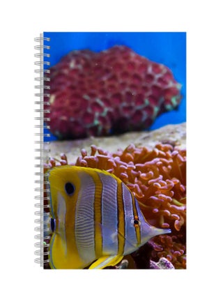 A4 Printed Spiral Bound Notebook Red/Yellow/Silver - v1569480867/N30357390A_1