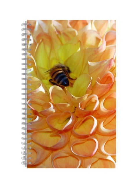 A4 Printed Spiral Bound Notebook Yellow/Orange