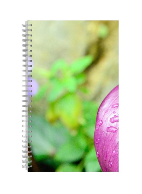 A4 Printed Spiral Bound Notebook Green/Pink