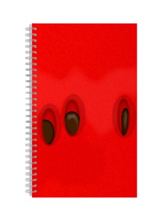 A4 Printed Spiral Bound Notebook Red/Brown - v1569480880/N30357454A_1