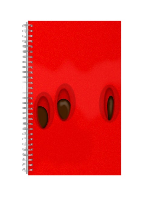 A4 Printed Spiral Bound Notebook Red/Brown