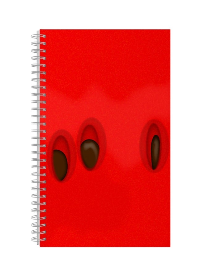 A4 Printed Spiral Bound Notebook Red/Brown