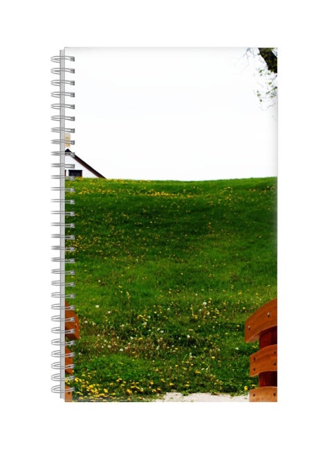 A4 Printed Spiral Bound Notebook Green/White