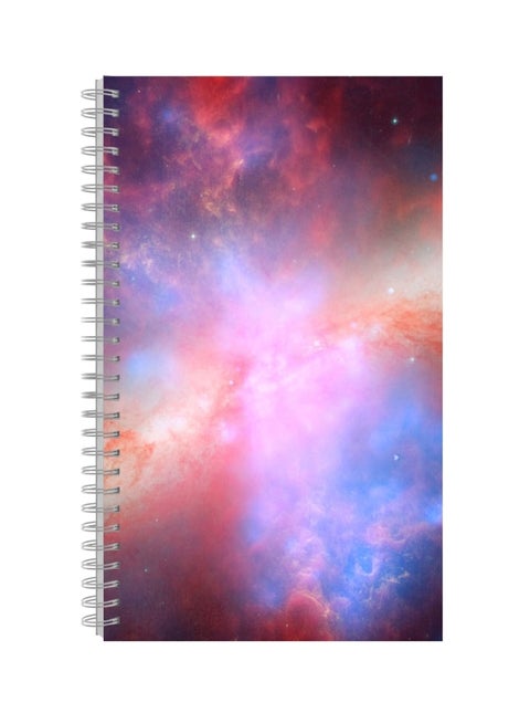 A4 Printed Notebook Pink/White/Blue