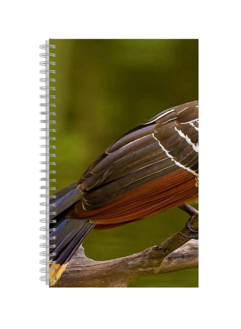 A4 Printed Spiral Bound Notebook Green/Brown