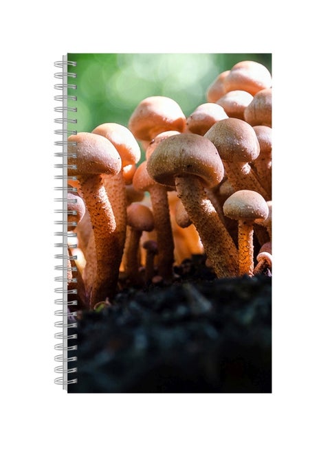 A4 Printed Spiral Bound Notebook Green/Brown/Black