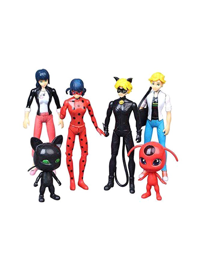لاكي طقم مجسمات بتصميم شخصيات من مسلسل "Miraculous Ladybug" من 6 قطع  - Image 1