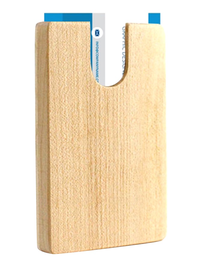 Generic Business U-Shaped Maple Card Holder Beige 