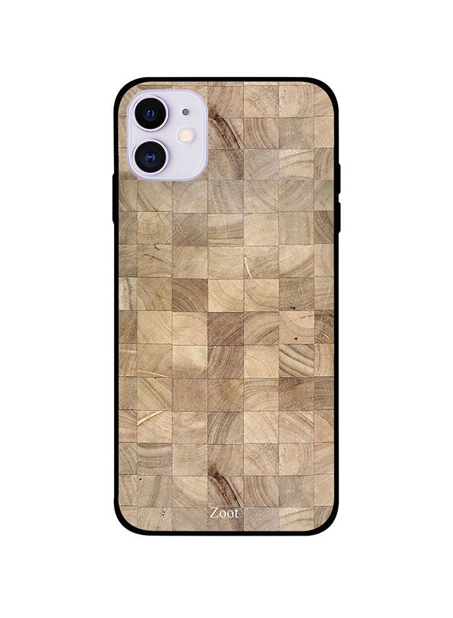 Zoot Protective Case Cover For Apple iPhone 11 Wooden Light Brown Boxes 