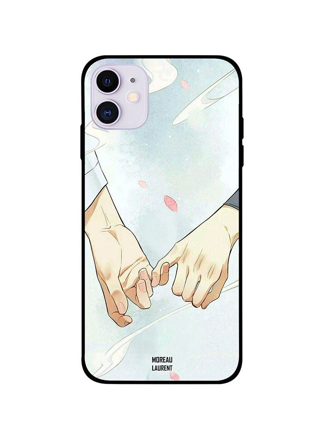 مورو لورنت غطاء حماية واق لهاتف أبل آيفون 11 نمط إصبعي خنصر متشابكَين