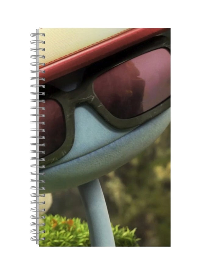 Generic A5 Printed Spiral Bound Notebook Blue/Pink/Green 