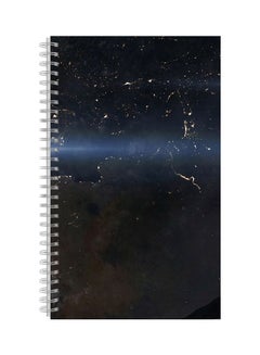 A5 Printed Spiral Bound Notebook Black/Blue