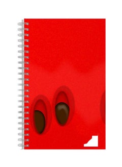 A5 Printed Spiral Bound Notebook Red/Brown