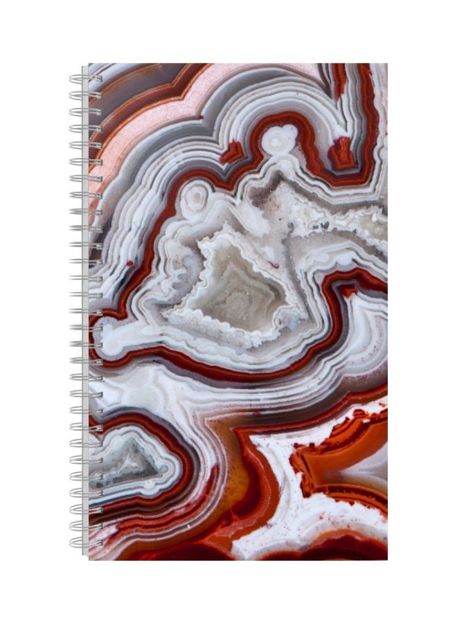 Generic Spiral Bound Printed A5 Notebook Black/Brown/White 