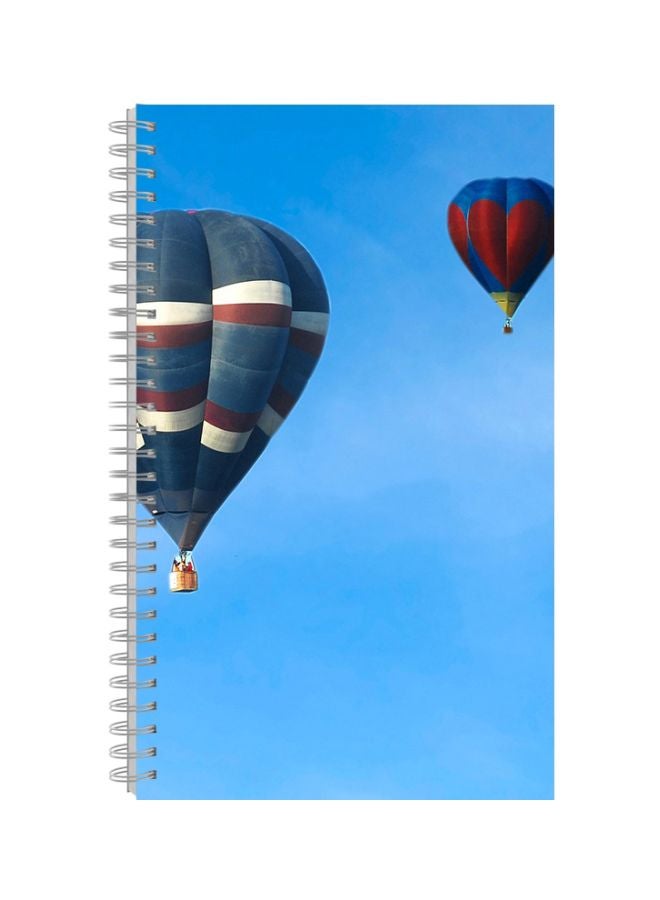 دفتر ملاحظات بطبعة وسلك حلزوني مقاس A5 أزرق/أبيض/أحمر
