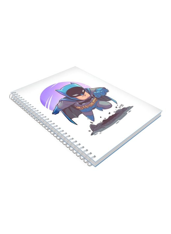 Generic A5 Spiral Bound Notebook White/Purple/Blue 