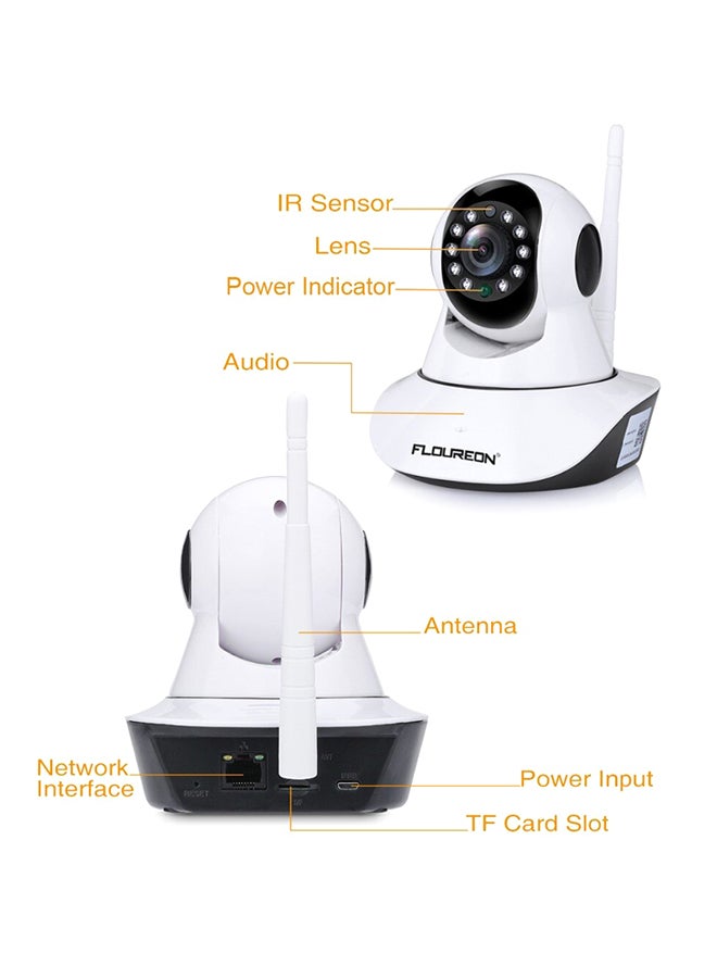ماركة غير محددة - كاميرا مراقبة CCTV ONVIF IP بدقة 720P و1.0 ميجابكسل وتدعم الاتصال بشبكة واي فاي ومزودة بخاصية الدوران أفقياً ورأسياً والقدرة على الميل - مقبس أوروبي - Image 1