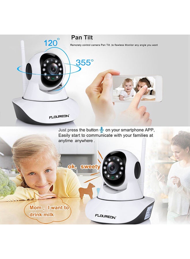 ماركة غير محددة - كاميرا مراقبة CCTV ONVIF IP بدقة 720P و1.0 ميجابكسل وتدعم الاتصال بشبكة واي فاي ومزودة بخاصية الدوران أفقياً ورأسياً والقدرة على الميل - مقبس أوروبي - Image 1