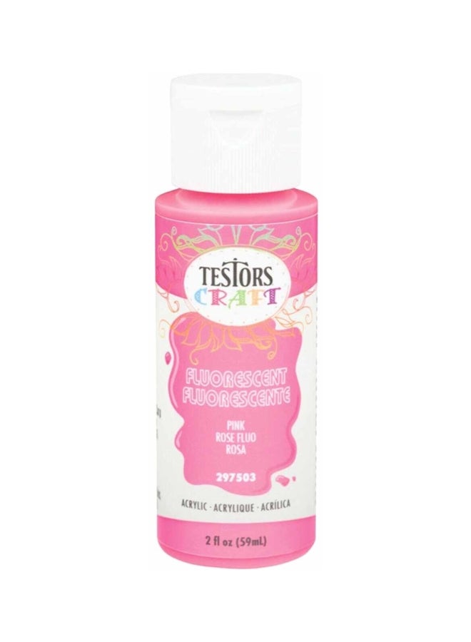 تستورز طلاء أكريليك بألوان فلورية من تيستورز كرافت وردي
