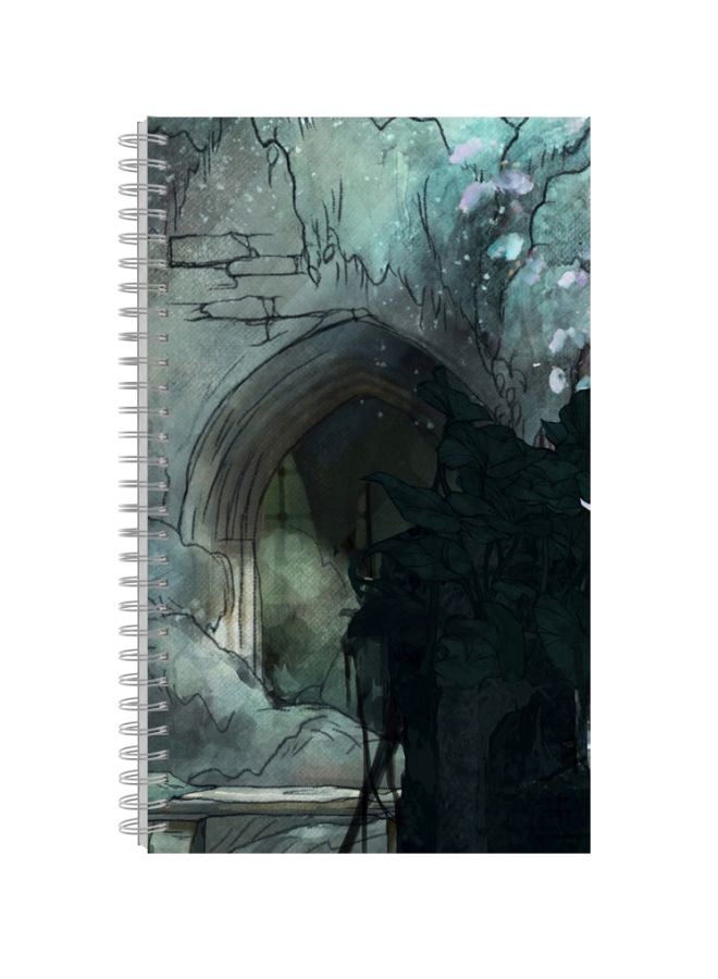 Generic A5 Spiral Bound Notebook Grey/Green/Black 