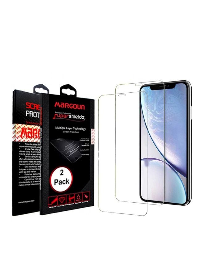 2-Piece Tempered Glass Screen Protector For Apple iPhone 11 Clear