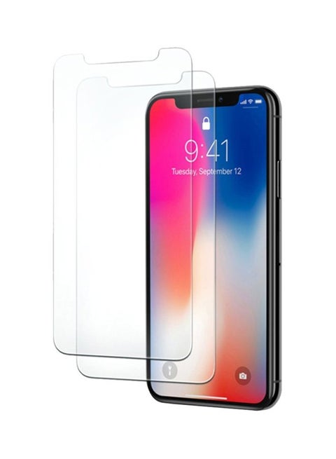 2-Piece Tempered Glass Screen Protector Set For Apple iPhone 11 Pro Clear
