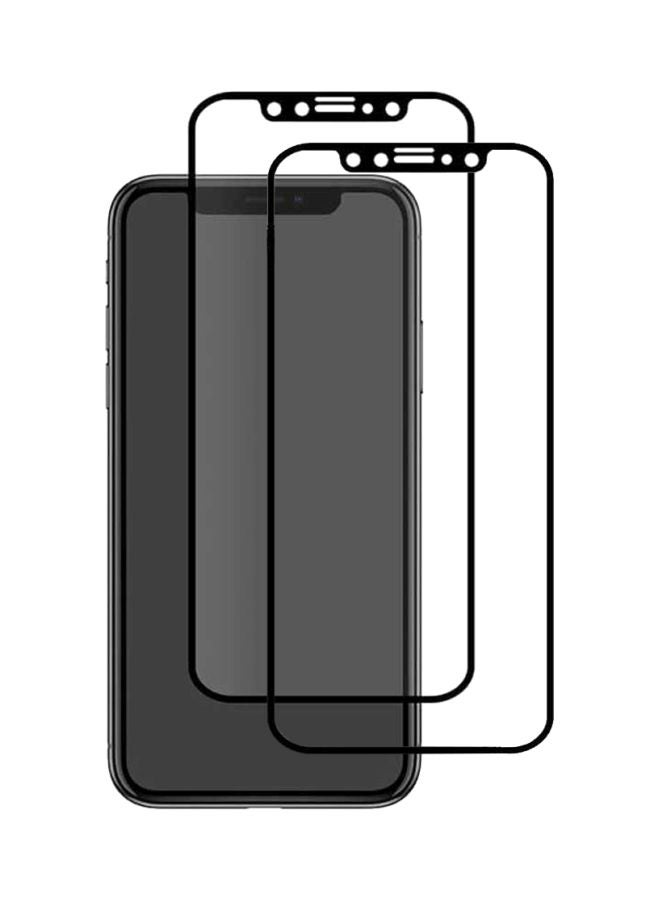 MARGOUN 2-Piece 3D Tempered Glass Screen Protector For Apple iPhone 11 Pro Black/Clear  - Image 1