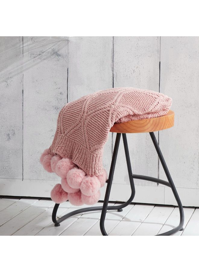 بطانية للأطفال ناعمة وبتصميم بسيط cotton وردي 130 x 160سم 