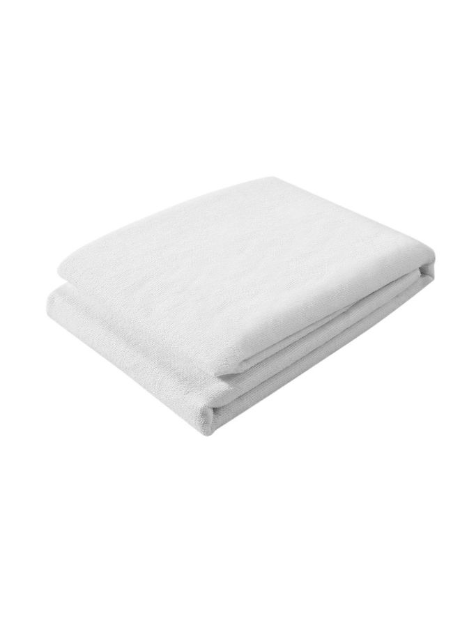 Waterproof Breathable Deep Fitted Mattress Cover Cotton White - Image 1
