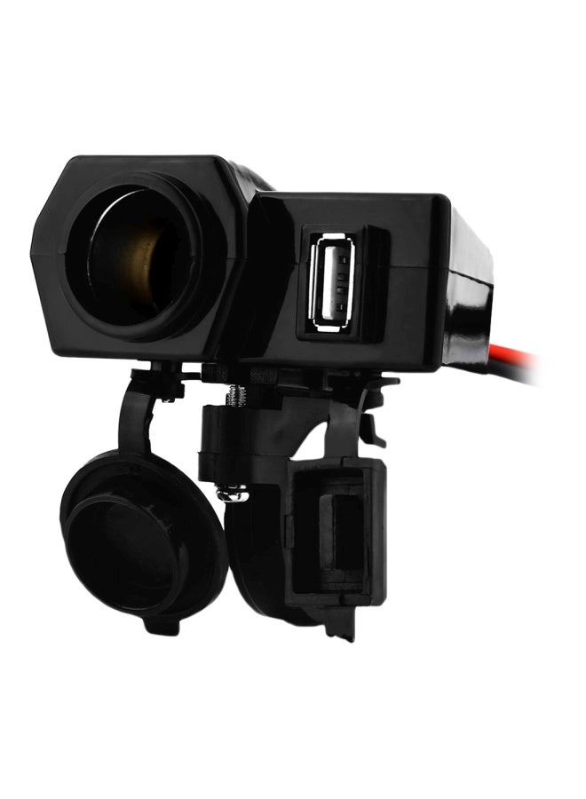 USB Charger With Indicator Light Black - Image 1