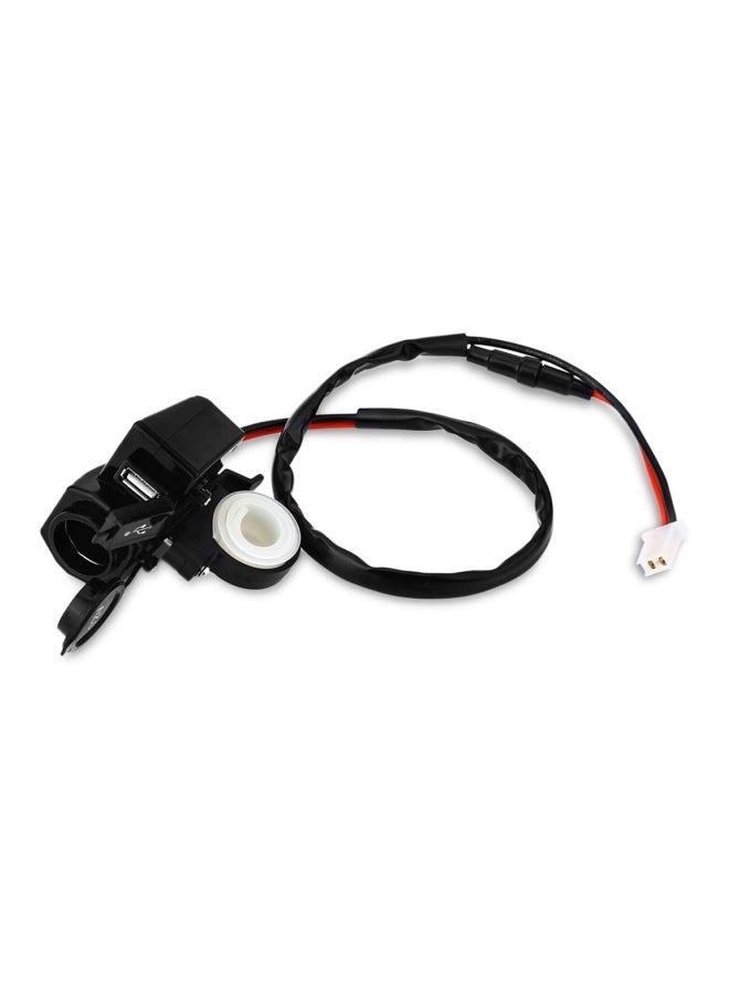 USB Charger With Indicator Light Black - Image 2