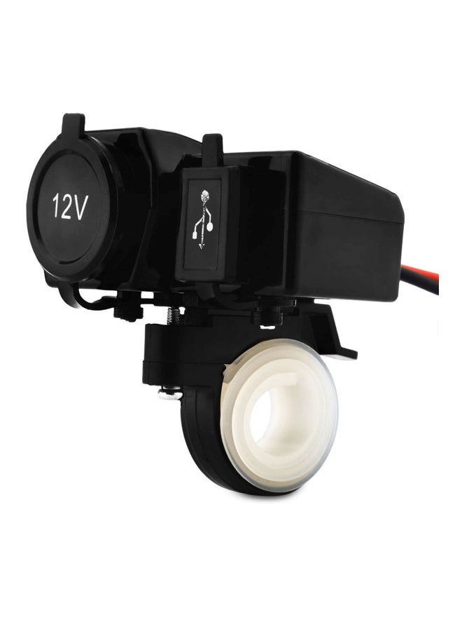 USB Charger With Indicator Light Black - Image 3