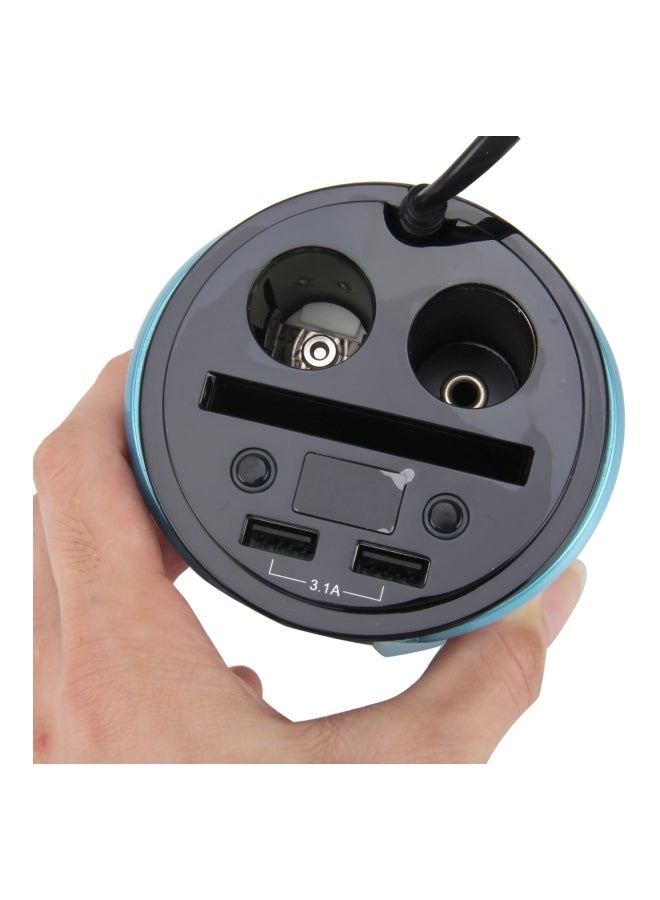 Cup Shaped Dual USB Charger Blue  - Image 3
