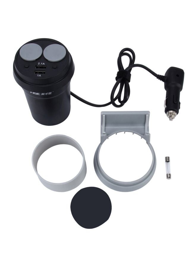HSC-500D Multi Functional Dual USB Car Charger multicolor - Image 2