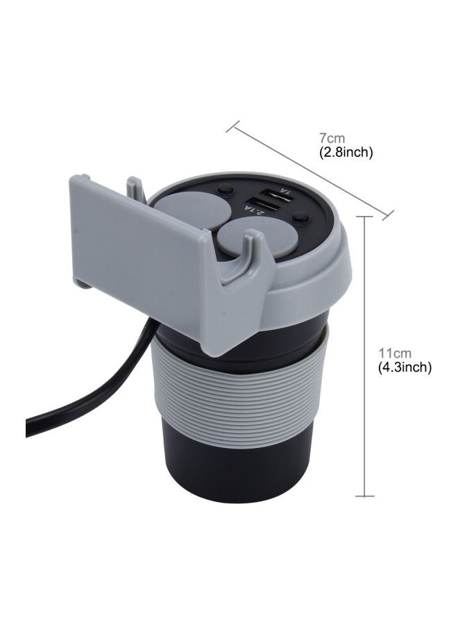 HSC-500D Multi Functional Dual USB Car Charger multicolor - Image 3