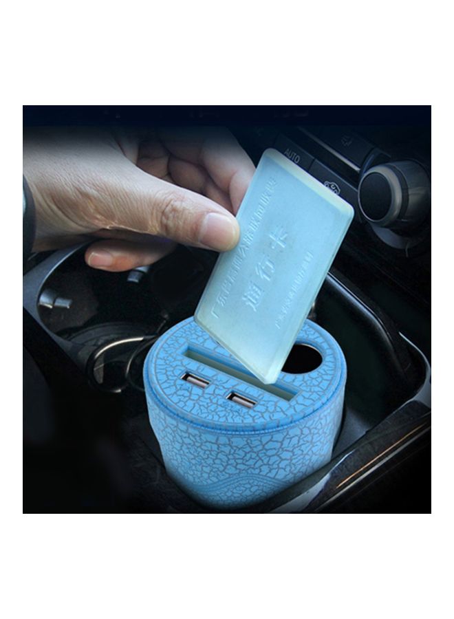 Cup Shaped Multi-Functional Car Charger With Card Socket Blue  - Image 2