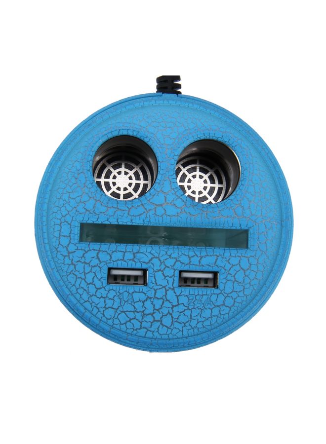 Cup Shaped Multi-Functional Car Charger With Card Socket Blue  - Image 4