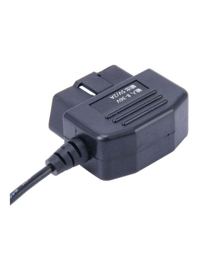Generic - 16-Pin OBDII Charging Cable With 5-Pin USB Power Adapter And Switch - Image 1