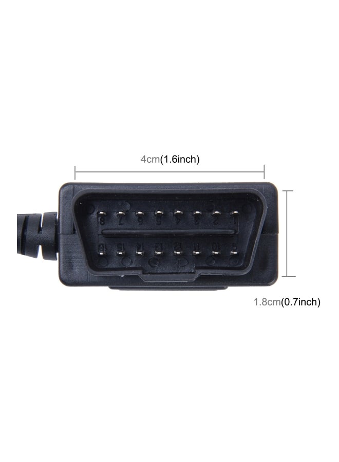 Generic - 16-Pin OBDII Charging Cable With 5-Pin USB Power Adapter And Switch - Image 1
