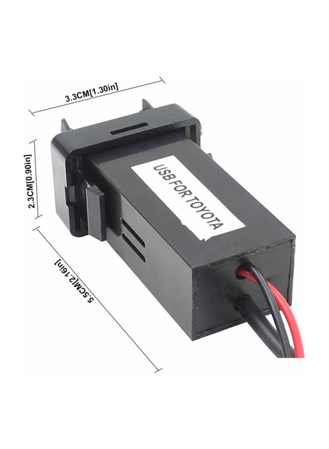 USB Car Charger With Voltmeter For Toyota multicolor - Image 3