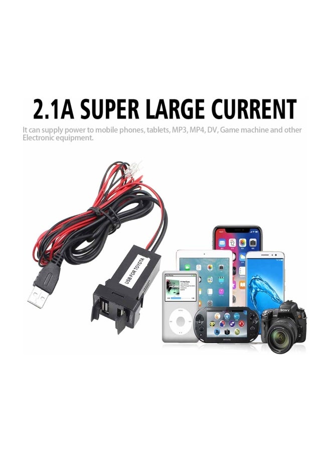 USB Car Charger With Voltmeter For Toyota multicolor - Image 5