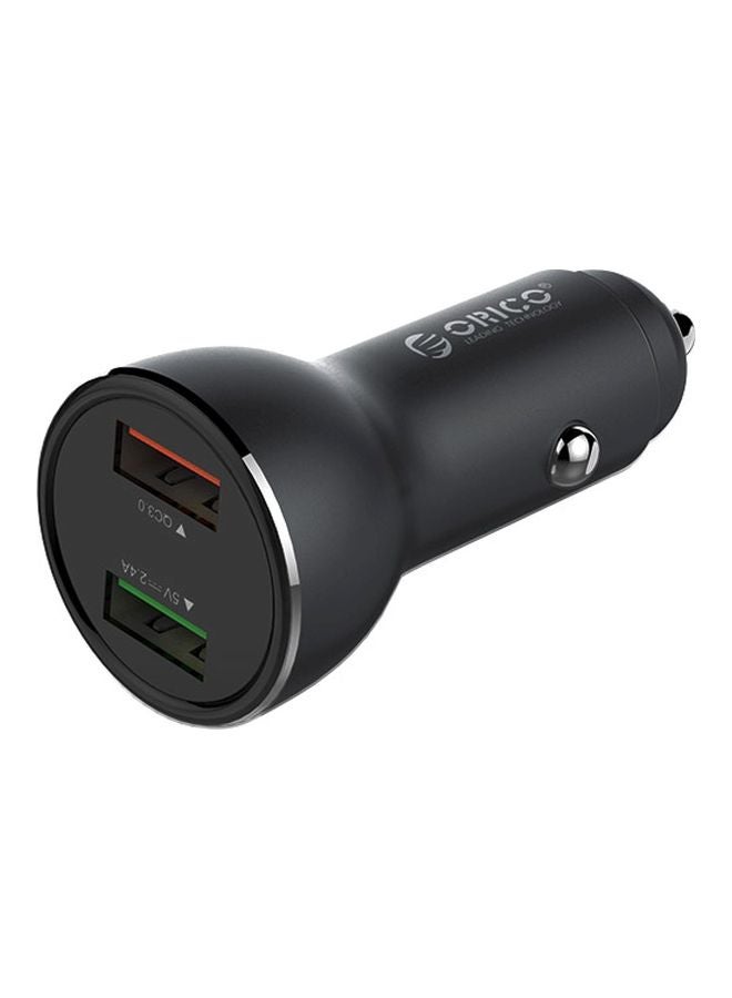 Orico Dual Port USB Car Charger Black - Image 1