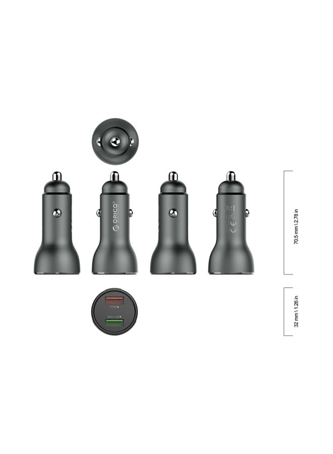 Orico Dual Port USB Car Charger Black - Image 3