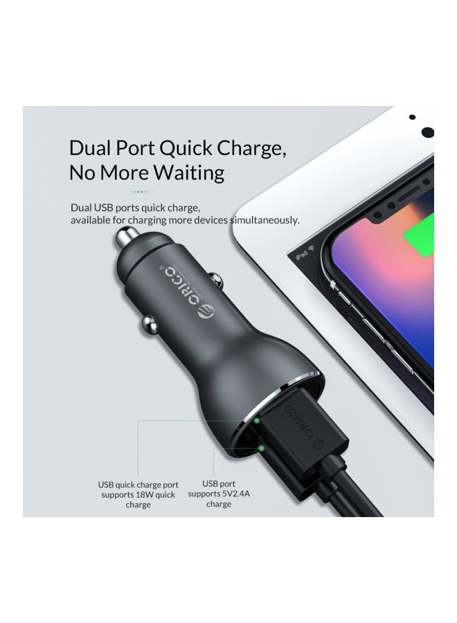 Orico Dual Port USB Car Charger Black - Image 5