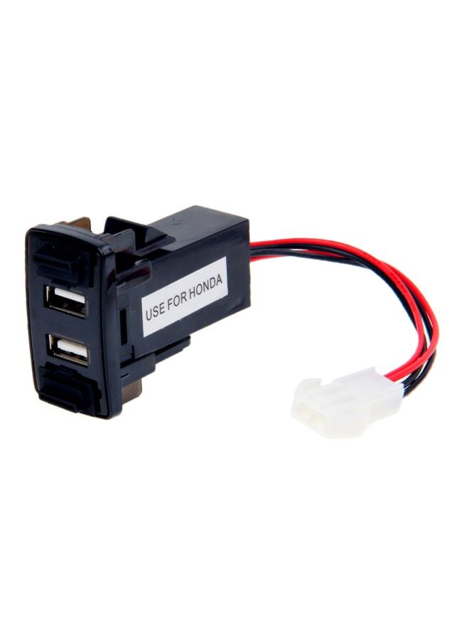 2 Ports USB Car Charger Adapter For Honda Cars multicolor