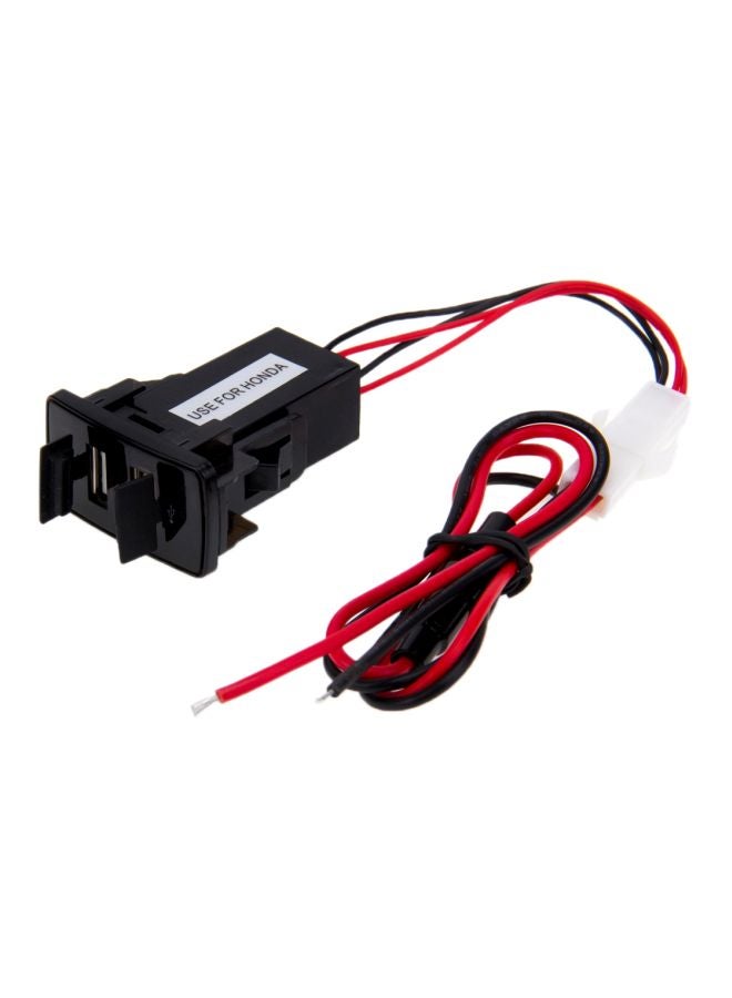 2 Ports USB Car Charger Adapter For Honda Cars multicolor