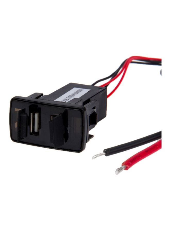 2 Ports USB Car Charger Adapter For Honda Cars multicolor